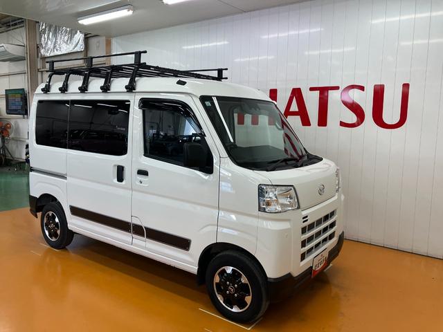 ハイゼットカーゴＤＸ４ＷＤ　サポカーＳワイド適合　ルーフキャリア　５段マニュアルシフト　エアコン　アクセサリーソケット　コーナーセンサー　アイドリングストップ　横滑り防止機能　誤発進抑制機能　パワーウインドウ　キーレス（神奈川県）の中古車