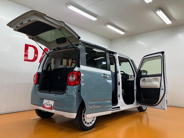 ムーヴキャンバスストライプスＧターボ　ディスプレイオーディオ　ＵＳＢ接続端子サポカーＳワイド適合　ドラレコ　Ｂカメラ　ディスプレイオーディオ　ＵＳＢ接続端子　ワイヤレス充電器　電動パーキングブレーキ　シートヒーター　両側オートスライドドア　Ｐスタート　全車速追従機能付ＡＣＣ（神奈川県）の中古車