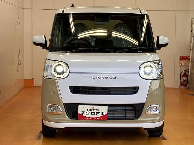 ムーヴキャンバスストライプスＧ　パノラマモニター対応　両側オートスライドドアサポカーＳワイド適合　パノラマモニター対応　ＵＳＢ接続端子　電動パーキングブレーキ　シートヒーター　両側オートスライドドア　Ｐスタート　置きラクボックス　ホッとカップホルダー　キーフリー（神奈川県）の中古車