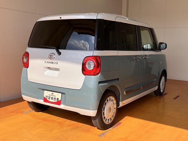 ムーヴキャンバスストライプスＧサポカーＳワイド適合　パノラマモニター対応　ＵＳＢ接続端子　電動パーキングブレーキ　シートヒーター　両側オートスライドドア　Ｐスタート　ホッとカップホルダー　置きラクボックス　キーフリー（神奈川県）の中古車