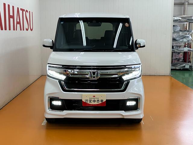 N−BOXカスタムLターボ衝突被害軽減ブレーキシステム ドラレコ Bカメラ 両側オートスライドドア ステアリングスイッチ クルーズコントロール パドルシフト 電動パーキングブレーキ USB接続端子 ETC コーナーセンサー(神奈川県)の中古車