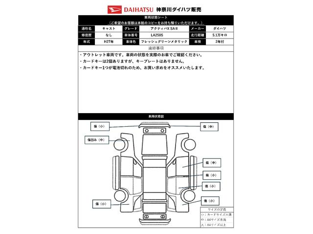 キャストアクティバX SAIIサポカーSワイド適合 ドラレコ Bカメラ ナビ Pスタート 誤発進抑制装置 横滑り防止機能 アイドリングストップ 光軸調整ダイヤル ETC 電動格納ミラー パワーウィンドウ キーフリー(神奈川県)の中古車