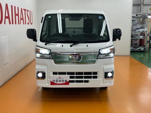 ハイゼットトラックEXT ひょう害車 4WD三方開 荷台作業灯 エアコン Pスタート アイドリングストップ コーナーセンサー 横滑り防止機能 誤発進抑制機能 電動格納ミラー パワーウインドウ パワーステアリング キーフリー(神奈川県)の中古車
