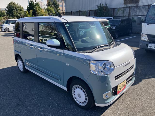 ムーヴキャンバスストライプスＧ両側パワースライドドア／ＬＥＤヘッドランプ／オートライト／シートヒーター／次世代スマートアシスト／バックカメラ／キーフリー／ベンチシート／コーナーセンサー／サイドエアバック（千葉県）の中古車