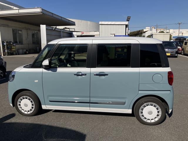 ムーヴキャンバスストライプスＧ両側パワースライドドア／ＬＥＤヘッドランプ／オートライト／シートヒーター／次世代スマートアシスト／バックカメラ／キーフリー／ベンチシート／コーナーセンサー／サイドエアバック（千葉県）の中古車