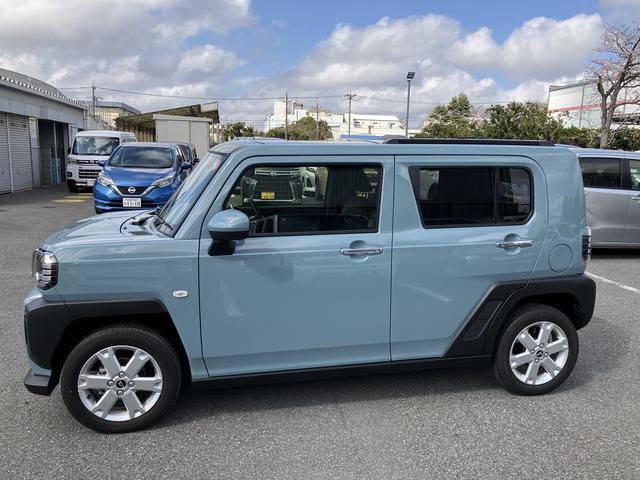 タフトＧターボ　クロムベンチャー全周囲モニター　ガラスルーフ　ルーフレール　ＬＥＤヘッドランプ　オートライト　オートハイビーム　コーナーセンサー　シートヒーター　電動駐車ブレーキ　オートホールド機能　革巻ステアリング　アルミホイール（千葉県）の中古車