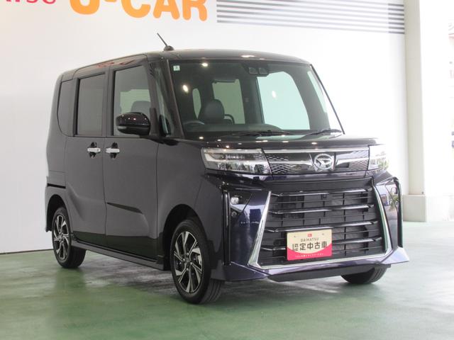 タントカスタムＸ４ＷＤ　ディスプレイオーディオ　プッシュボタンスタート　両側電動スライドドア　衝突被害軽減システム　コ−ナ−センサ−　アイドリングストップ機能　フロントシートヒーター　バックカメラ　ＬＥＤヘッドライト（奈良県）の中古車