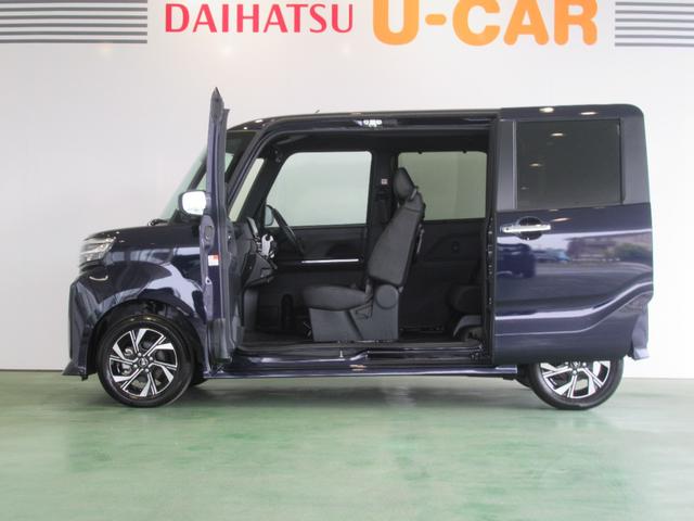 タントカスタムＸ４ＷＤ　ディスプレイオーディオ　プッシュボタンスタート　両側電動スライドドア　衝突被害軽減システム　コ−ナ−センサ−　アイドリングストップ機能　フロントシートヒーター　バックカメラ　ＬＥＤヘッドライト（奈良県）の中古車