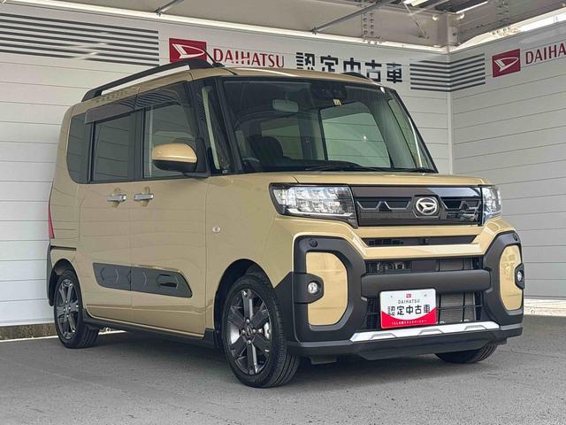 タントファンクロスターボオートエアコン　プッシュボタンスタート　アイドリングストップ　ＥＴＣ　フロントシートヒーター　両側電動スライドドア　ＬＥＤヘッドランプ　パノラマカメラ対応　オーディオ穴（奈良県）の中古車
