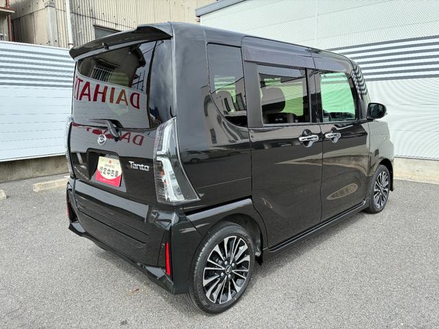 タントカスタムＲＳ９インチスマホ連携ディスプレイオーディオ　バックカメラ　ＴＶ　オートエアコン　フロントシートヒーター　左右パワースライドドア　電動パーキングブレーキ　プッシュボタンスタートアイドリングストップ（奈良県）の中古車
