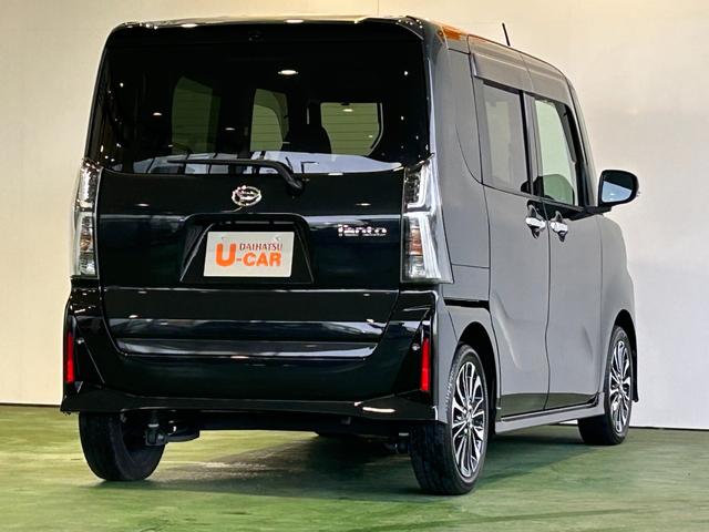 タントカスタムRSタ−ボ バックカメラ対応 ETC 電動パーキング プッシュボタンスタ−ト 両側電動スライドドア コ−ナ−センサ− 衝突被害軽減ブレーキ アイドリングストップ機能 シ−トヒ−タ− LEDヘッドライト(奈良県)の中古車