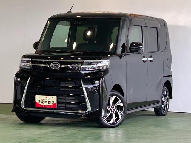 タントカスタムＸ４ＷＤ　ナビ　電動パーキング　両側電動スライドドア　プッシュボタンスタ−ト　コ−ナ−センサ−　衝突被害軽減ブレーキ　アイドリングストップ機能　シ−トヒ−タ−　パノラマモニタ−　ＬＥＤヘッドライト（奈良県）の中古車