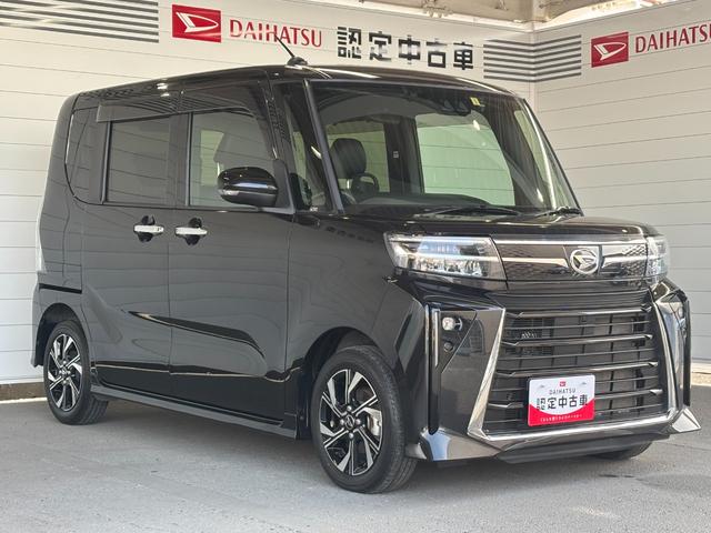 タントカスタムＸナビゲーション　バックカメラ　電動パーキングブレーキ　両側電動スライドドア　ＴＶコントロール　フロントシートヒーター　電動格納式ドアミラー　ＥＴＣ車載器　ドライブレコーダー　パワーウィンドウ（奈良県）の中古車