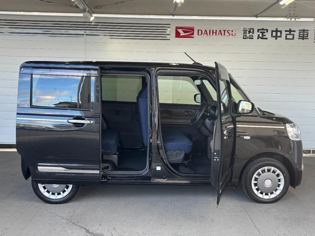 ムーヴキャンバスセオリーGターボ4WD ナビ取付時バックカメラ対応 電動パーキングブレーキ オートエアコン 電動格納式ドアミラー フロントシートヒーター 両側電動スライドドア キーフリーシステム アイドリングストップ機能(奈良県)の中古車