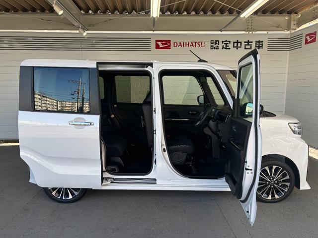 タントカスタムＲＳ６．８インチディスプレイオーディオ　パノラマモニター　電動パーキングブレーキ　フロントシートヒーター　両側電動スライドドア　プッシュスタートスイッチ　電動格納式ドアミラー　アルミホイール　キーフリー（奈良県）の中古車