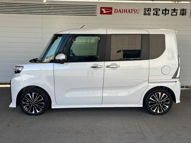 タントカスタムＲＳ６．８インチディスプレイオーディオ　パノラマモニター　電動パーキングブレーキ　フロントシートヒーター　両側電動スライドドア　プッシュスタートスイッチ　電動格納式ドアミラー　アルミホイール　キーフリー（奈良県）の中古車