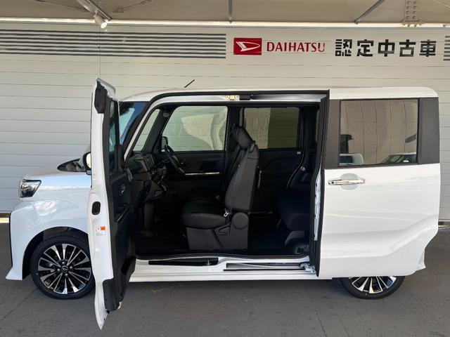 タントカスタムＲＳ６．８インチディスプレイオーディオ　パノラマモニター　電動パーキングブレーキ　フロントシートヒーター　両側電動スライドドア　プッシュスタートスイッチ　電動格納式ドアミラー　アルミホイール　キーフリー（奈良県）の中古車