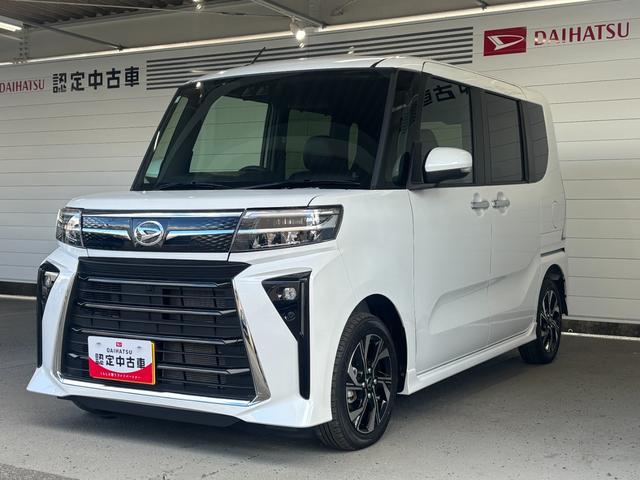 タントカスタムＸナビ取付時バックカメラ対応　電動パーキングブレーキ　両側電動スライドドア　電動格納式ドアミラー　パワーウィンドウ　オートエアコン　プッシュスタートスイッチ　アルミホイール　キーフリーシステム（奈良県）の中古車