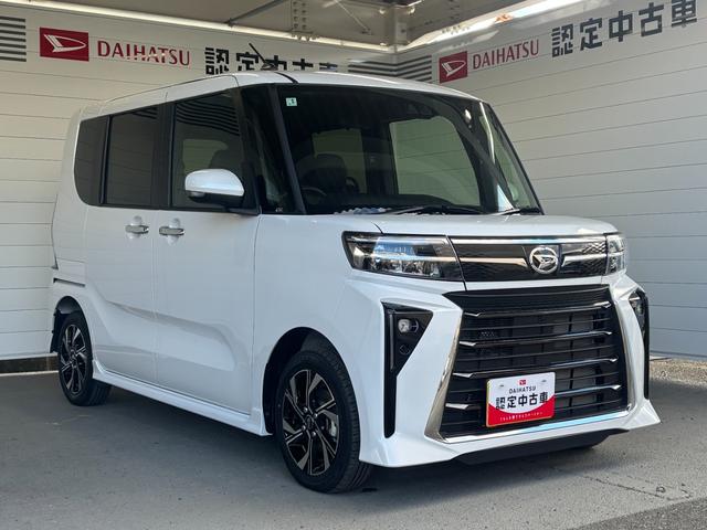 タントカスタムＸナビ取付時バックカメラ対応　電動パーキングブレーキ　両側電動スライドドア　電動格納式ドアミラー　パワーウィンドウ　オートエアコン　プッシュスタートスイッチ　アルミホイール　キーフリーシステム（奈良県）の中古車