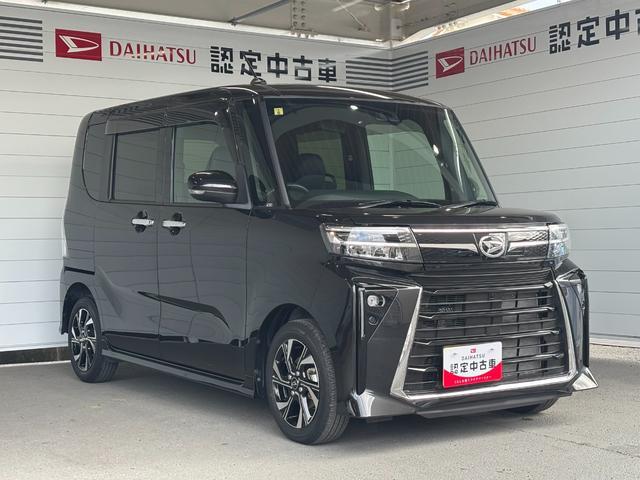 タントカスタムＸ９インチディスプレイオーディオ　バックカメラ　電動パーキングブレーキ　両側電動スライドドア　フロントシートヒーター　電動格納式ドアミラー　アルミホイール　プッシュスタートスイッチ　キーフリーシステム（奈良県）の中古車