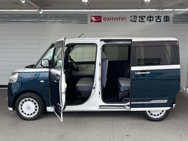 ムーヴキャンバスストライプスＧ修復歴有　　ナビゲーション　パノラマモニター　ドライブレコーダー　ＥＴＣ車載器　フロントシートヒーター　電動パーキングブレーキ　プッシュスタートスイッチ　キーフリーシステム　アイドリングストップ（奈良県）の中古車