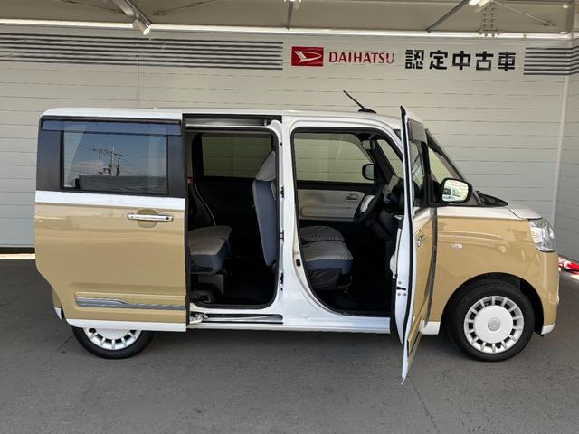 ムーヴキャンバスストライプスＧ９インチディスプレイオーディオ　パノラマモニター　フロントシートヒーター　両側電動スライドドア　電動パーキングブレーキ　電動格納式ドアミラー　プッシュスタートスイッチ　キーフリーシステム（奈良県）の中古車