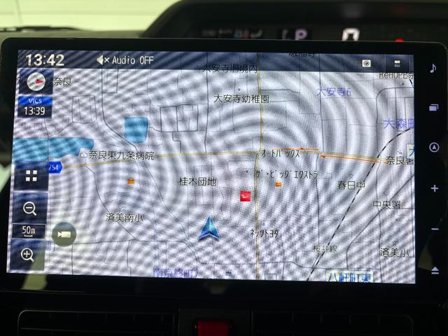 タントカスタムＲＳ１０インチ純正大画面ナビ　パノラマモニター　ドライブレコーダー　電動パーキングブレーキ　フロントシートヒーター　両側電動スライドドア　電動格納式ドアミラー　アルミホイール　キーフリーシステム（奈良県）の中古車