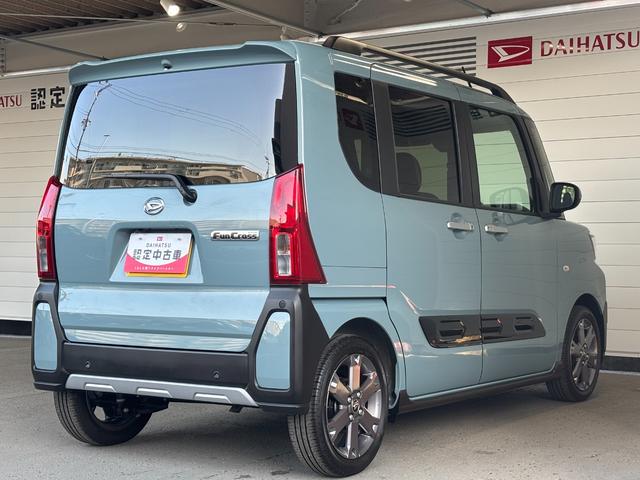 タントファンクロスターボ９インチディスプレイオーディオ　バックカメラ　フロントシートヒーター　電動パーキングブレーキ　電動格納式ドアミラー　パワーウィンドウ　プッシュスタートスイッチ　キーフリーシステム　アイドリングストップ（奈良県）の中古車