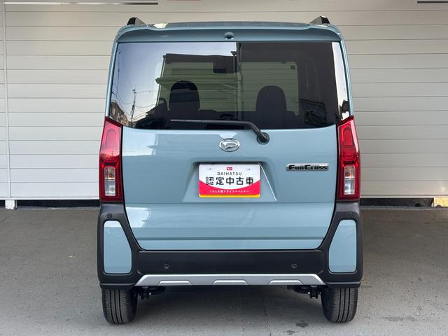 タントファンクロスターボ９インチディスプレイオーディオ　バックカメラ　フロントシートヒーター　電動パーキングブレーキ　電動格納式ドアミラー　パワーウィンドウ　プッシュスタートスイッチ　キーフリーシステム　アイドリングストップ（奈良県）の中古車