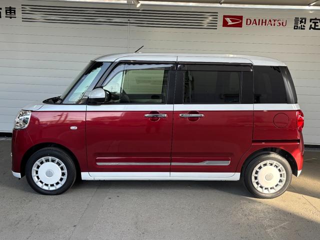 ムーヴキャンバスストライプスＧナビゲーション　バックカメラ　ドライブレコーダー　両側電動スライドドア　フロントシートヒーター　電動パーキングブレーキ　オートエアコン　電動格納式ドアミラー　プッシュスタートスイッチ　キーフリー（奈良県）の中古車