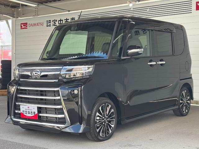 タントカスタムＲＳナビ取付時バックカメラ対応　ＥＴＣ　電動パーキングブレーキ　オートエアコン　電動格納式ドアミラー　パワーウィンドウ　プッシュスタートスイッチ　キーフリーシステム　両側電動スライドドア　アルミホイール（奈良県）の中古車