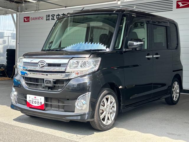 タントカスタムＸ　ＳＡナビゲーション　バックカメラ　助手席側電動スライドドア　電動格納式ドアミラー　オートエアコン　アルミホイール　アイドリングストップ機能　プッシュスタートスイッチ　キーフリーシステム（奈良県）の中古車