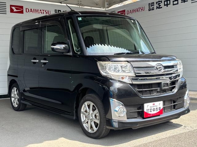 タントカスタムＸ　ＳＡナビゲーション　バックカメラ　助手席側電動スライドドア　電動格納式ドアミラー　オートエアコン　アルミホイール　アイドリングストップ機能　プッシュスタートスイッチ　キーフリーシステム（奈良県）の中古車