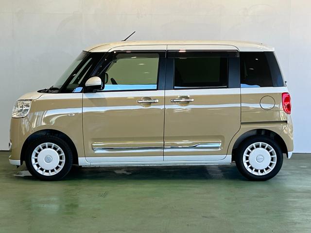 ムーヴキャンバスストライプスGターボナビ ドラレコ 衝突被害軽減ブレーキ コ−ナ−センサ− 全車速追従機能付ACC 両側電動スライドドア シ−トヒ−タ− 電動パーキング プッシュボタンスタ−ト パノラマモニタ−(奈良県)の中古車