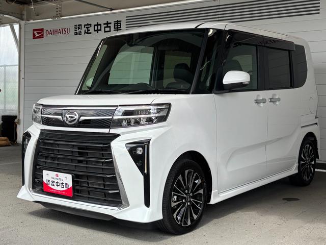 タントカスタムＲＳカーナビゲーション　バックカメラ　両側電動スライドドア　電動格納式ドアミラー　電動パーキングブレーキ　プッシュスタートスイッチ　キーフリーシステム　フロントシートヒーター　アルミホイール（奈良県）の中古車