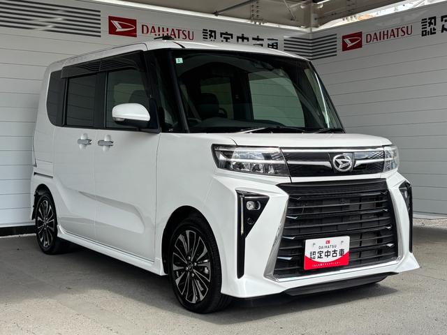 タントカスタムＲＳカーナビゲーション　バックカメラ　両側電動スライドドア　電動格納式ドアミラー　電動パーキングブレーキ　プッシュスタートスイッチ　キーフリーシステム　フロントシートヒーター　アルミホイール（奈良県）の中古車