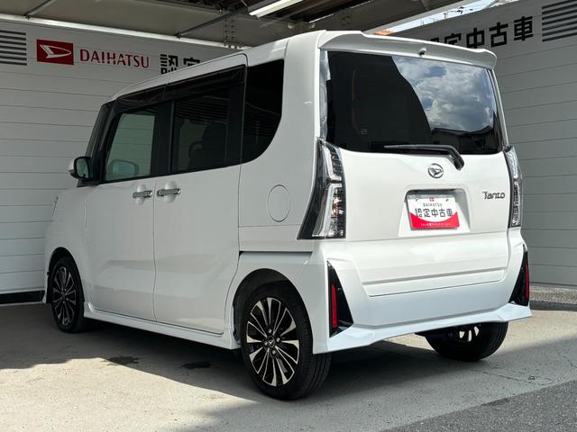 タントカスタムＲＳカーナビゲーション　バックカメラ　両側電動スライドドア　電動格納式ドアミラー　電動パーキングブレーキ　プッシュスタートスイッチ　キーフリーシステム　フロントシートヒーター　アルミホイール（奈良県）の中古車
