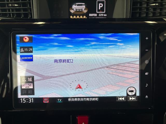 トールカスタムG ターボナビゲーション パノラマモニター ドライブレコーダー TVコントロール 両側電動スライドドア アルミホイール 電動パーキングブレーキ キーフリーシステム プッシュスタートスイッチ アイドリングストップ(奈良県)の中古車