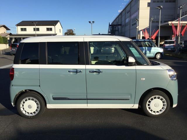 ムーヴキャンバスストライプスＧ一年保証・走行距離無制限　ＬＥＤヘッドランプ　ＬＥＤフォグ　３６０度スーパーＵＶ＆ＩＲカットガラス　ホッとカップホルダー　置きラクボックス　運転席助手席シートヒーター（埼玉県）の中古車