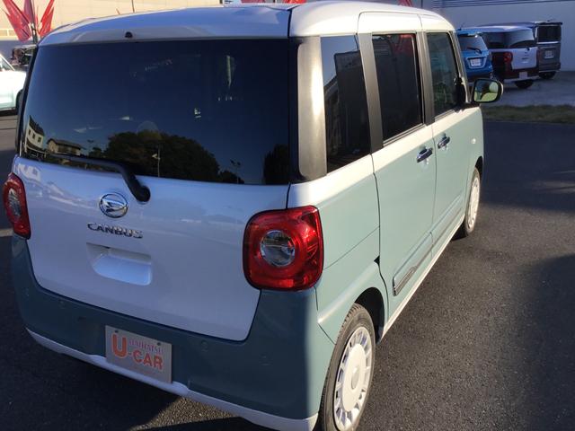 ムーヴキャンバスストライプスＧ一年保証・走行距離無制限　ＬＥＤヘッドランプ　ＬＥＤフォグ　３６０度スーパーＵＶ＆ＩＲカットガラス　ホッとカップホルダー　置きラクボックス　運転席助手席シートヒーター（埼玉県）の中古車