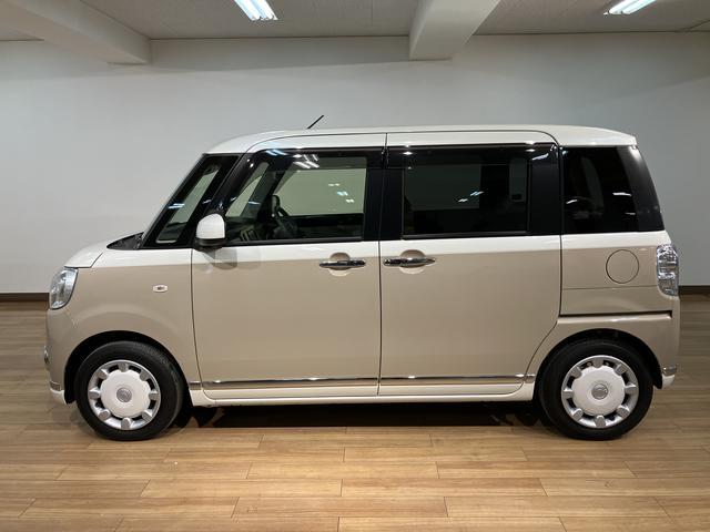 ムーヴキャンバスＧメイクアップリミテッド　ＳＡIII　サポカーＳワイド適合令和２年式　走行４，８８２キロ！　純正メモリーナビ・全方位カメラ・ナビ連動前後ドライブレコーダー・ＥＴＣ車載器・衝突回避支援ブレーキ・誤発進抑制機能・両側電動スライドドア・ＬＥＤヘッドライト（大阪府）の中古車