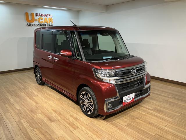 タントカスタムＲＳ　トップエディションＳＡIII純正８インチナビ・ＥＴＣ・バックカメラ・ナビ連動前方ドラレコ・両側電動スライドドア・運転席シートヒーター・ＬＥＤヘッドライト・ＬＥＤフォグランプ・衝突回避支援ブレーキ・ワンオーナー禁煙車（大阪府）の中古車