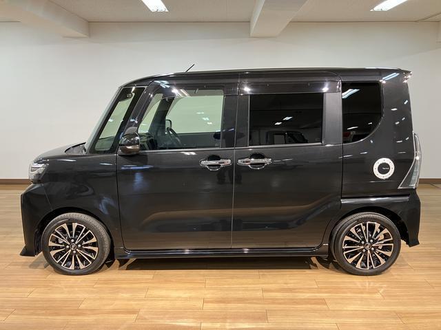 タントカスタムＲＳ　サポカーＳワイド適合　正規ディーラー認定中古車ターボエンジン・バックカメラ・シートヒーター・両側電動スライドドア・電動パーキング・ＬＥＤヘッドライト・プレミアムシートカバー・イルミネーションパック・リヤ５面フィルム・衝突回避支援ブレーキ・喫煙車（大阪府）の中古車