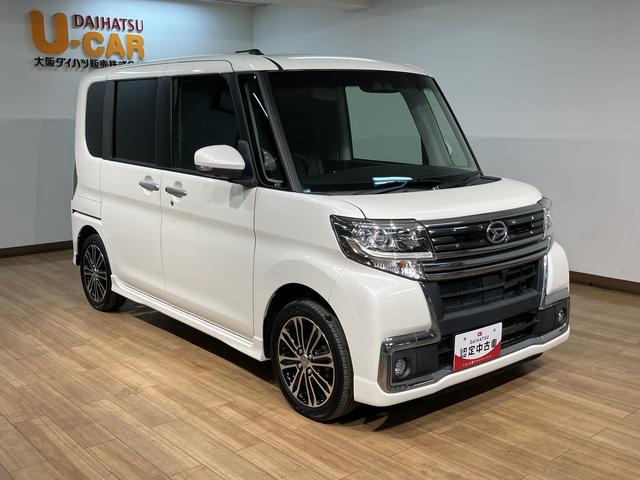 タントカスタムRS トップエディションリミテッドSAIIIサポカーSワイド適合・ターボエンジン・後席モニター・純正8インチハイエンドナビ・全方位カメラ・フロントドライブレコーダー・ETC車載器・衝突回避支援ブレーキ・シートヒーター・両側電動スライドドア(大阪府)の中古車