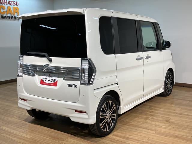 タントカスタムRS トップエディションリミテッドSAIIIサポカーSワイド適合・ターボエンジン・後席モニター・純正8インチハイエンドナビ・全方位カメラ・フロントドライブレコーダー・ETC車載器・衝突回避支援ブレーキ・シートヒーター・両側電動スライドドア(大阪府)の中古車