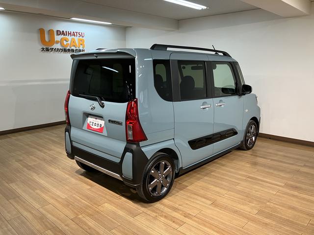 タントファンクロスターボリミテッド　サポカーＳワイド適合届出済未使用車・ターボエンジン・バックカメラ・ＥＴＣ車載器・全車速追従クルーズコントロールＡＣＣ・シートヒーター・衝突回避支援ブレーキ・誤発進抑制機能・シートヒーター・両側電動スライドドア（大阪府）の中古車