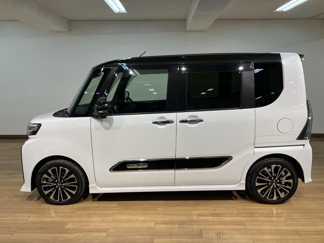 タントカスタムＲＳ　サポカーＳワイド適合　認定中古車ターボエンジン・純正メモリーナビ・全方位カメラ・ナビ連動前後ドラレコ・ＥＴＣ車載器・全車速追従機能クルーズコントロールＡＣＣ・前後メッキガーニッシュ・衝突回避軽減ブレーキ・シートヒーター（大阪府）の中古車