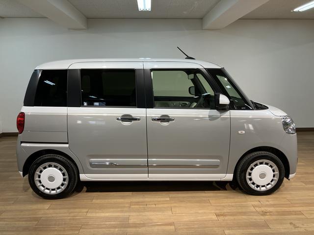 ムーヴキャンバスストライプスG 届出済未使用車 サポカーSワイド適合届出済未使用車・バックカメラ対応・両側電動スライドドア・電動パーキング・LEDヘッドライト・フォグランプ・シートヒーター・ホッとカップホルダー・置き楽ボックス・衝突回避軽減ブレーキ・誤発進抑制機能(大阪府)の中古車