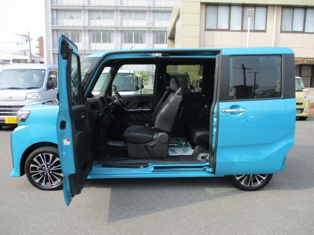 タントカスタムＲＳ　ターボ車　両側パワースライドドア　バックカメラターボエンジン・バックカメラ・両側電動スライドドア・電動パーキング・シートヒーター・ＬＥＤヘッドランプ・ＬＥＤフォグランプ・衝突回避支援ブレーキ・誤発進抑制機能・１年間走行距離無制限保証（大阪府）の中古車