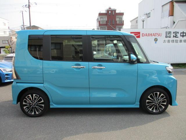 タントカスタムＲＳ　ターボ車　両側パワースライドドア　バックカメラターボエンジン・バックカメラ・両側電動スライドドア・電動パーキング・シートヒーター・ＬＥＤヘッドランプ・ＬＥＤフォグランプ・衝突回避支援ブレーキ・誤発進抑制機能・１年間走行距離無制限保証（大阪府）の中古車
